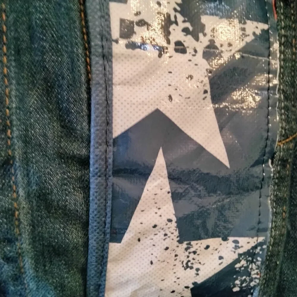 Basic Code Denim Vest Size L Patches Back Panel Freedom - Picture 4 of 7